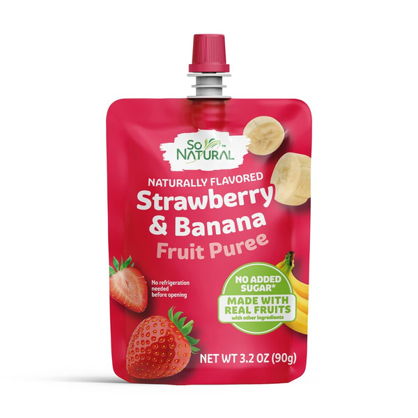 So Natural Strawberry Banana Fruit Puree Same-Day Delivery