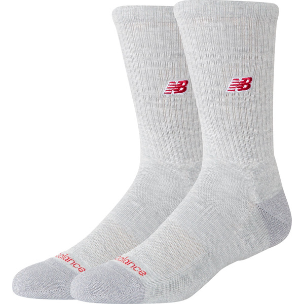 New Balance Premium Crew Socks, L - Athletic Grey Heather