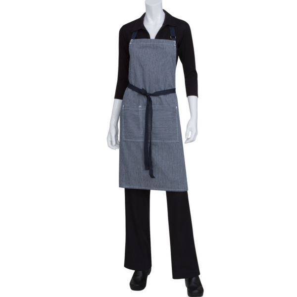 Portland Bib Apron, 34"L x 30"W, black