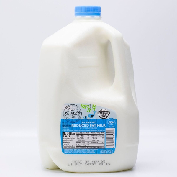Sunnyside Farms Reduced Fat Milk Same-Day Delivery or Pickup