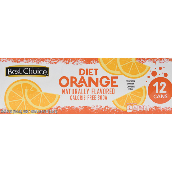 Best Choice DIET ORANGE SODA 12/12 Same-Day Delivery or Pickup