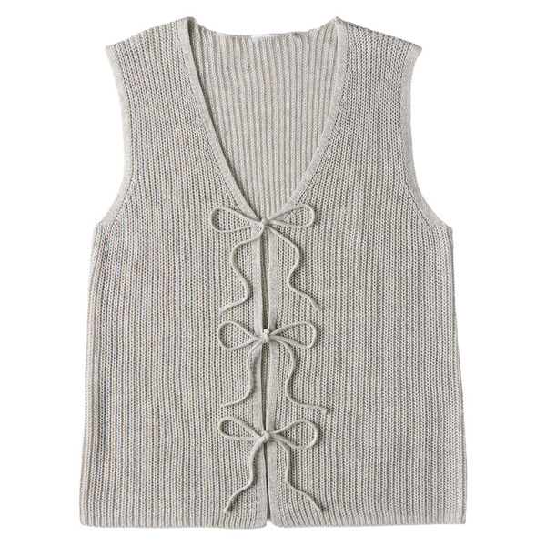 Serra Ls Knitted Vest, Grey Melange, L Same-Day Delivery or Pickup