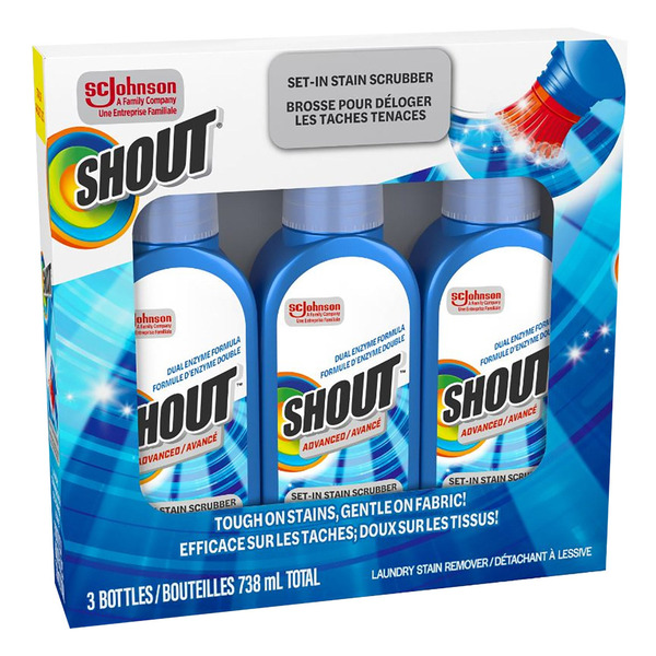 Shout Advanced Stain Remover Gel Brush 3 x 246 ml