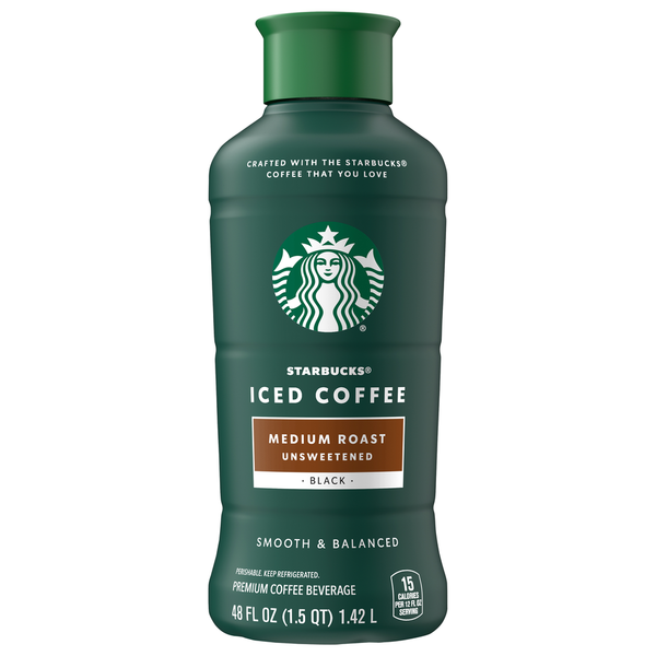 Starbucks Unsweetened Medium Roast Black Iced Coffee Same-Day