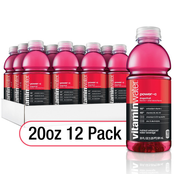 VitaminWater - Power-C, Dragonfruit - 20 fl oz, 12 Pack