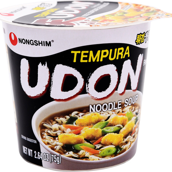Nongshim Noodle Soup, Cup, Tempura, Udon Flavor