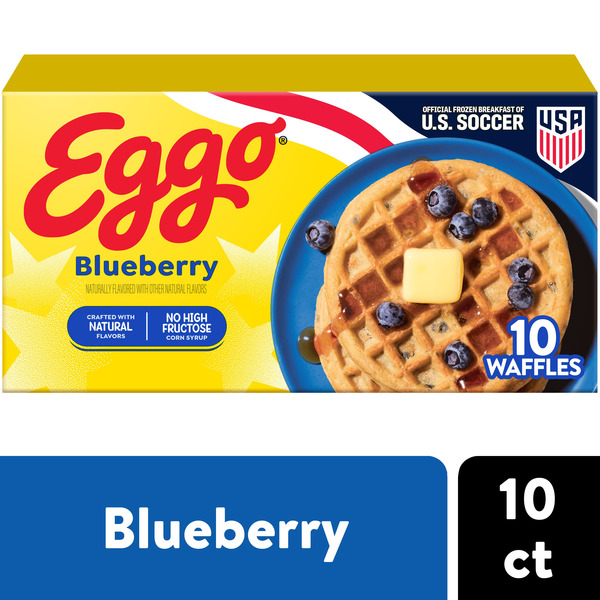 Eggo Blueberry Waffles, Breakfast Food, 10 Count