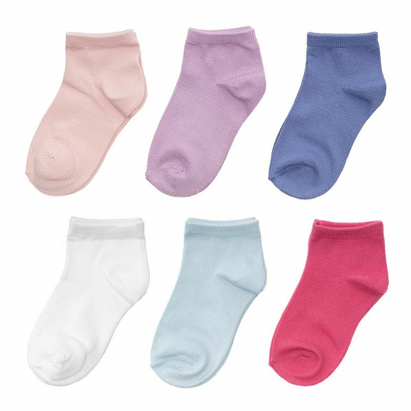 SO Girls SO® 6-Pack Super Soft Ankle Socks, Girl's, Size: Small, Team