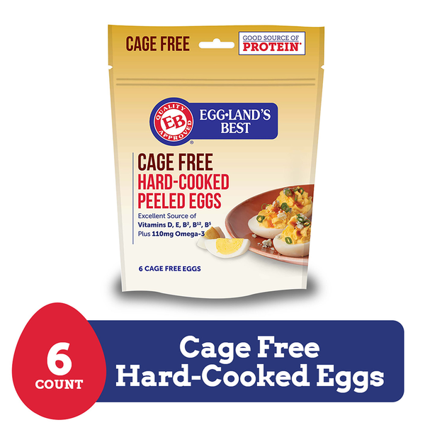 eggご飯ページ Eggland's Best Hard Cooked Eggs, Medium White, 6 count, 6 count