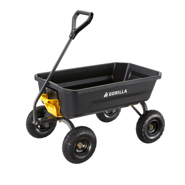 Gorilla Carts 4-cu ft Poly Yard Cart