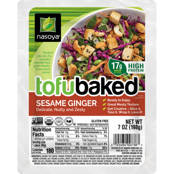 Nasoya Sesame Ginger Tofu Baked