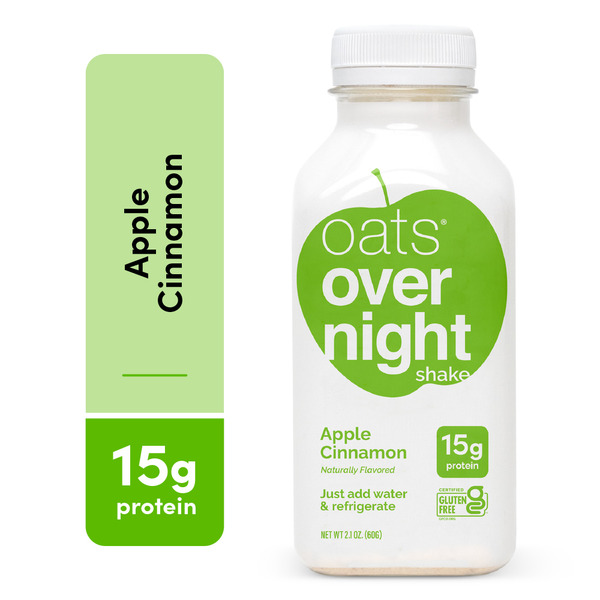 mid/night 00.00 MORNING, AFTERFIVE ２本セット Oats Overnight Apple Cinnamon High Protein Oatmeal Shake, 15g