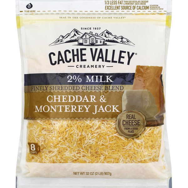Cache Valley Cheese Blend, Finely Shredded, 2% Milk, Cheddar