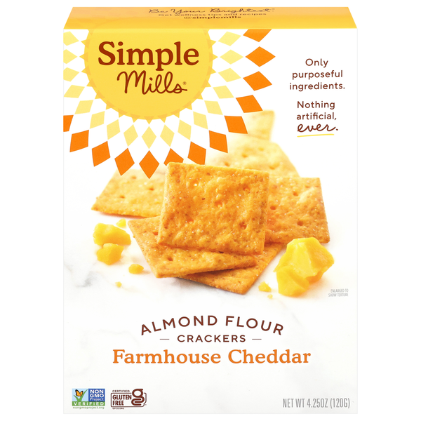 Simple Mills Almond Flour Crackers, Farmhouse Cheddar