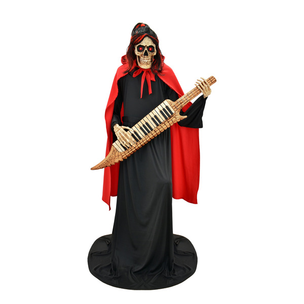 Haunted Living 5-ft Lighted Reaper Band Keytar Player Motion Activated Animatronic