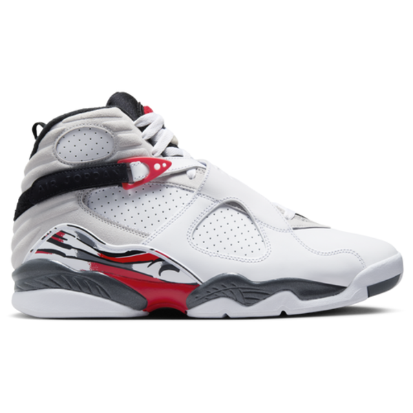 Jordan Kids' Grade School Air 8 Retro Basketball Shoes, Size 5, Medium/D - White/Black/Red