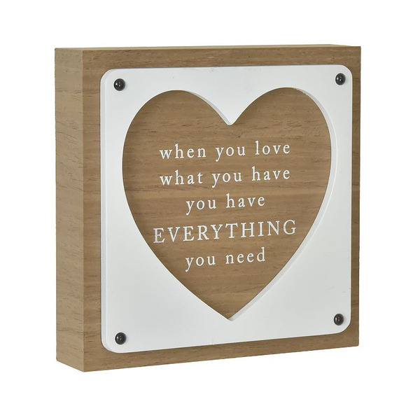 Belle Maison Everything Need Caption Art Box Table Decor, Multi
