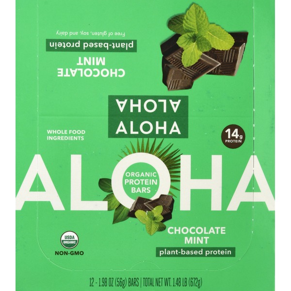 Aloha Protein Bars, Organic, Chocolate Mint, 12 Pack (12 each) Instacart