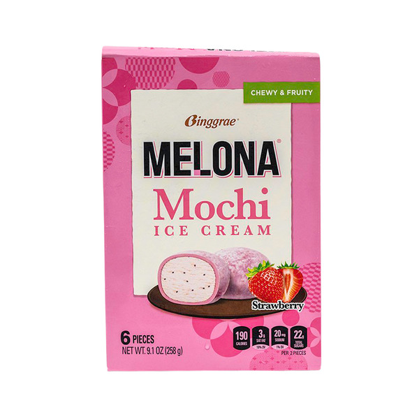 Binggrae Melona Strawberry Mochi Ice Cream Same-Day Delivery or