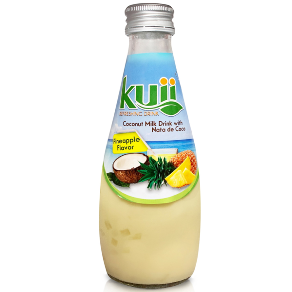 Kuii Coconut Milk Drink with Nata de Coco, Pineapple Flavor