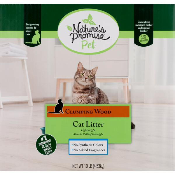 Nature's Promise Cat Litter, Clumping Wood, Light Weight (10 lb) Instacart