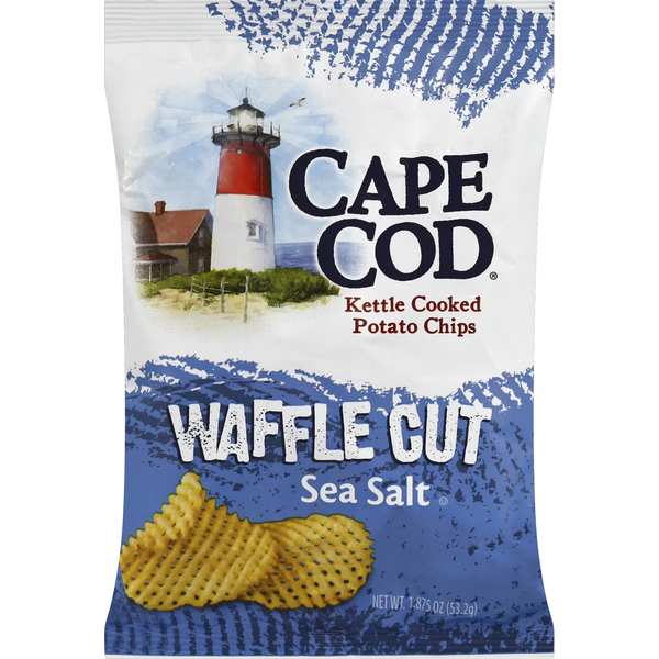 Cape Cod Potato Chips, Kettle Cooked, Waffle Cut, Sea Salt Same-Day ...
