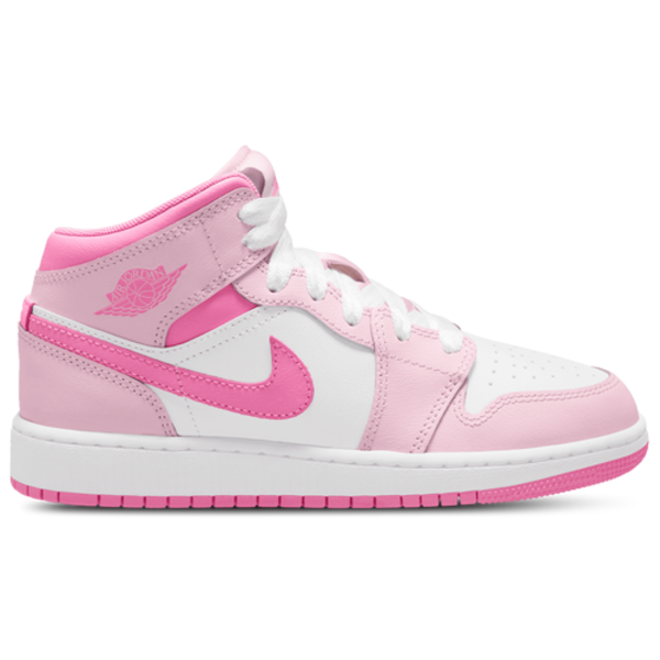 Jordan Kids' Grade School Air 1 Mid Shoes, Size 5.5 D - Pink/Rose/White