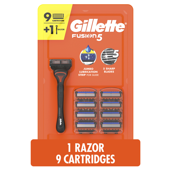 Gillette Fusion5 Men's Razor Handle + 9 Blade Refills Same-Day