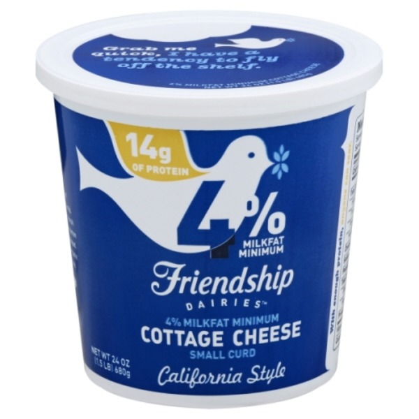 Friendship Dairies 4 Milkfat Minimum Cottage Cheese Small Curd