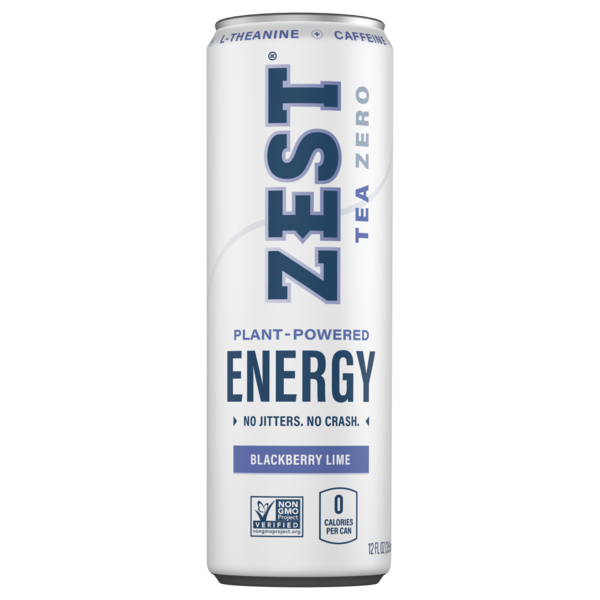 Zest Tea Sparkling Plant Powered Energy - Blackberry Lime (0 Cal