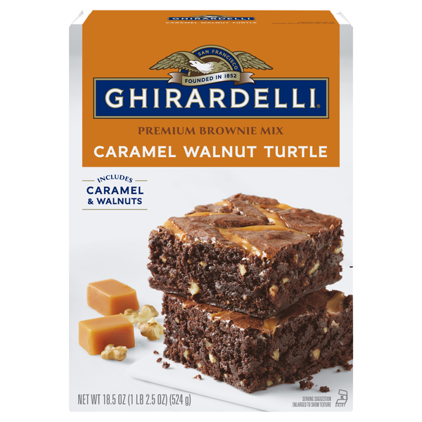 GHIRARDELLI Caramel Walnut Turtle Premium Brownie Mix Same-Day