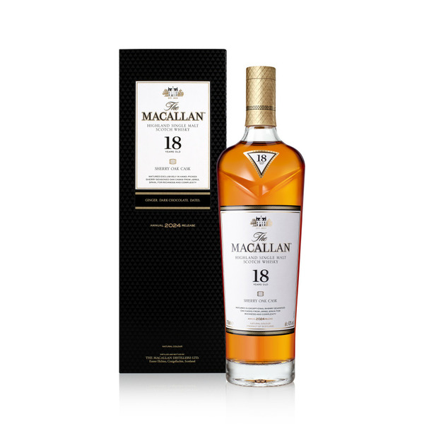 The Macallan 18 Year Old Sherry Oak Single Malt Scotch Whisky 2024