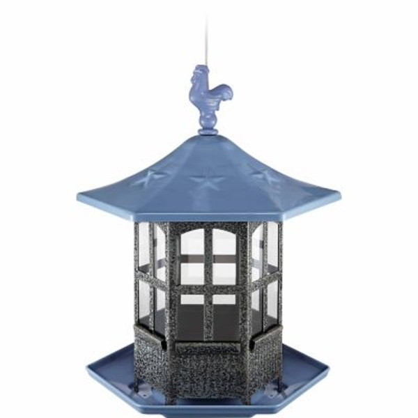 Royal Wing 9 lb. Rooster Gazebo Bird Feeder, Blue