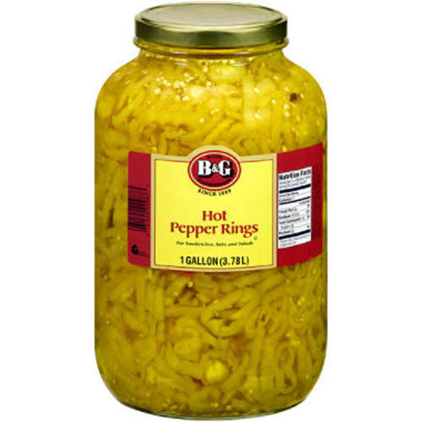 B&G - Hot Banana Pepper Rings - gallon