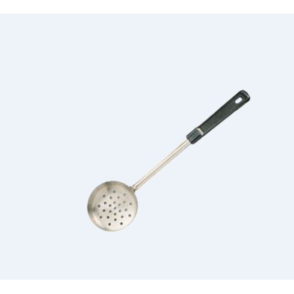 Spooner, 6 oz., 3-3/4" diameter solid stainless steel bowl, black