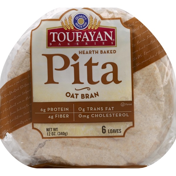Toufayan Pita, Oat Bran (6 each) Instacart
