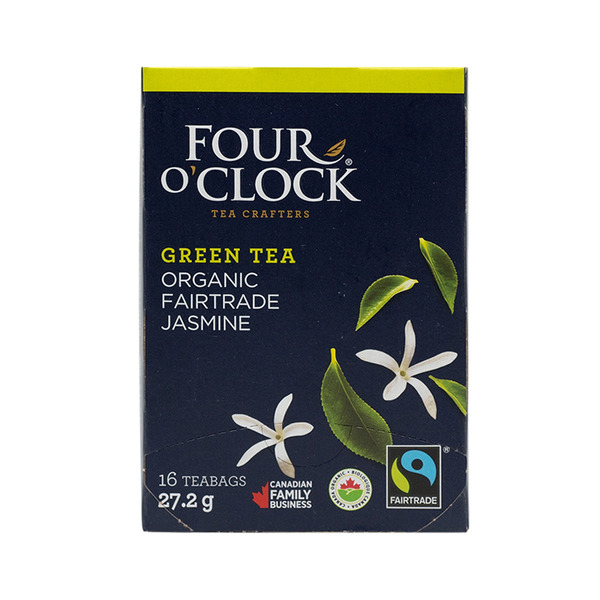Four O'Clock Organic Fairtrade Jasmine Green Tea Bags Same-Day