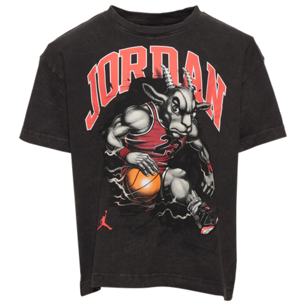 Jordan Boys' Preschool The Goat T-Shirt, Size 4 - Off Noir/Red