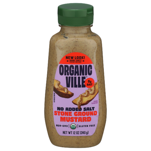 Organicville Organic No Salt Added Stone Ground Mustard