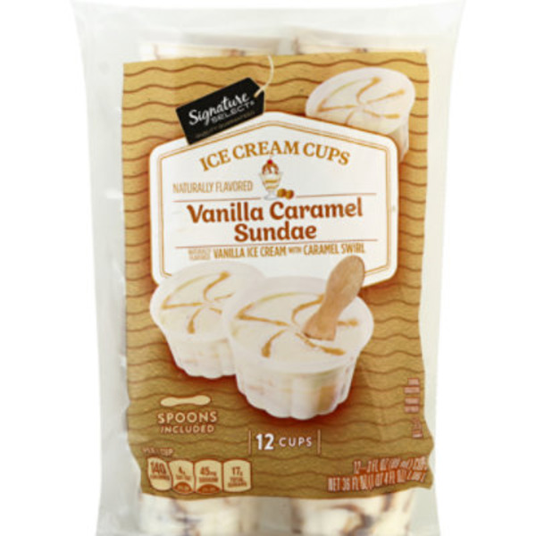 Signature SELECT Ice Cream Cups, Vanilla Caramel Sundae