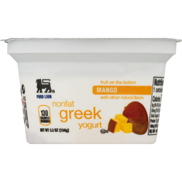 Food Lion Yogurt, Greek, Mango, Nonfat, Tub (5.3 oz) Instacart
