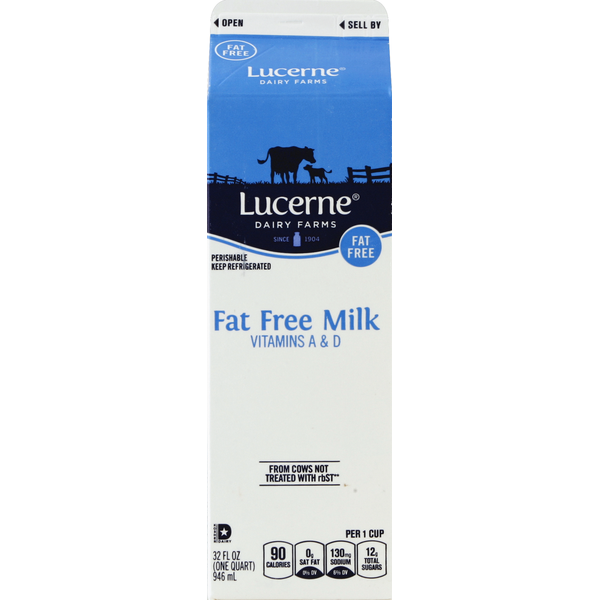 Lucerne Milk, Fat Free