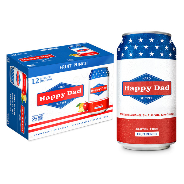 Happy Dad Hard Seltzer Fruit Punch Same-Day Delivery | Binny's