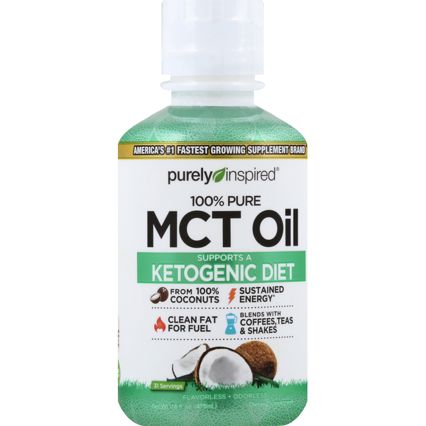 Purely Inspired MCT Oil, 100% Pure, Ketogenic Diet Same-Day