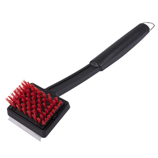 ‎Char-Broil Safer Nylon Grill Brush 7.4-in Plastic Handle with Scraper Blade