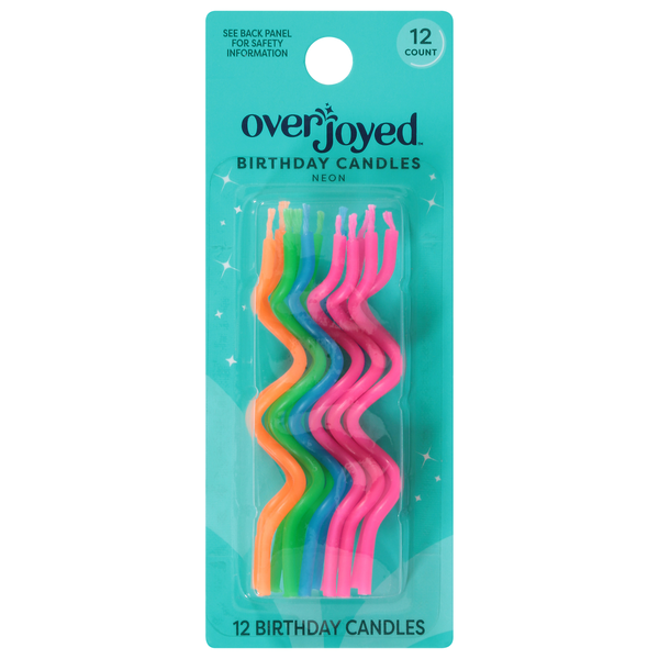 Overjoyed Birthday Candles, Neon