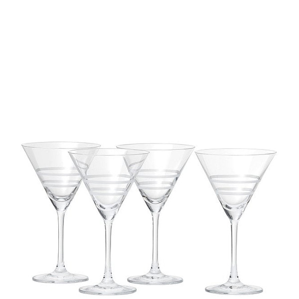 Fortessa Crafthouse by Fortessa Tritan Striped Martini Glasses Set of 4
