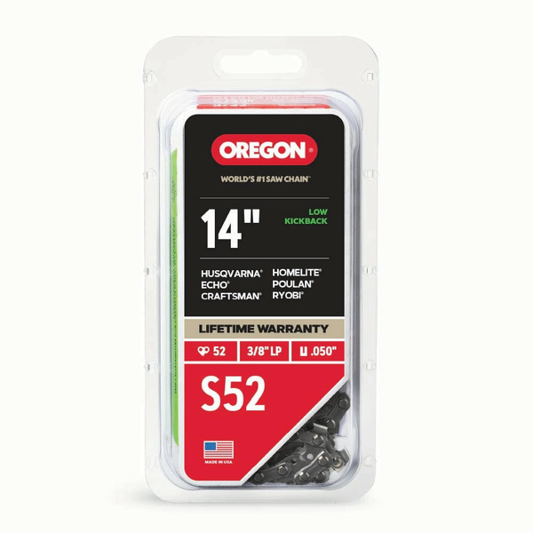 Oregon S52 52 Link Replacement Chainsaw Chain For 14-in , 0.05-in Gauge , 3/8-in Pitch