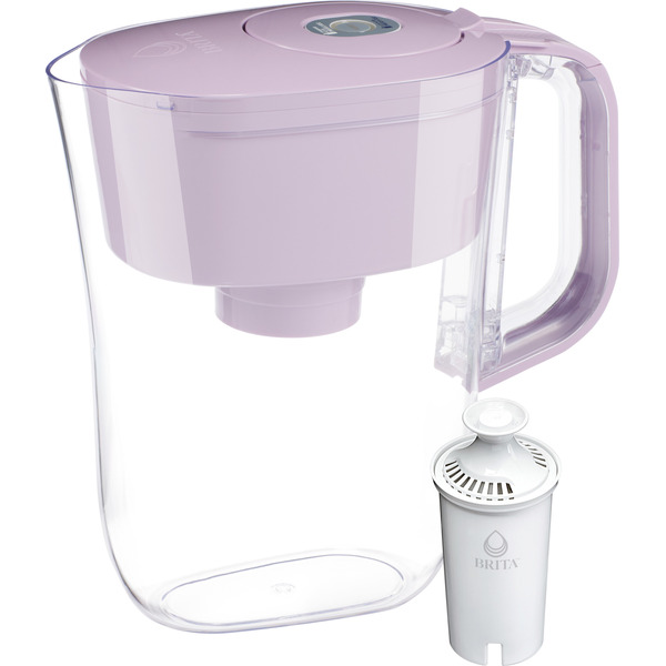 Brita Small 6 Cup Denali Water Filter Pitcher with 1 Standard Filter, Misty Lilac