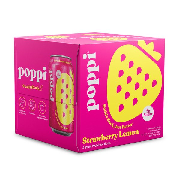 Poppi Prebiotic Soda, Strawberry Lemon Same-Day Delivery or Pickup